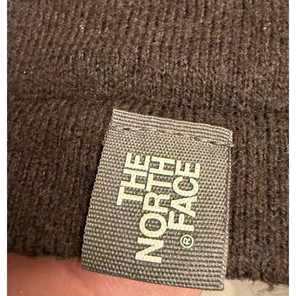 The North Face Brown Cotton Wool blend 1/4 zip pullover sweater‎ Mens Large